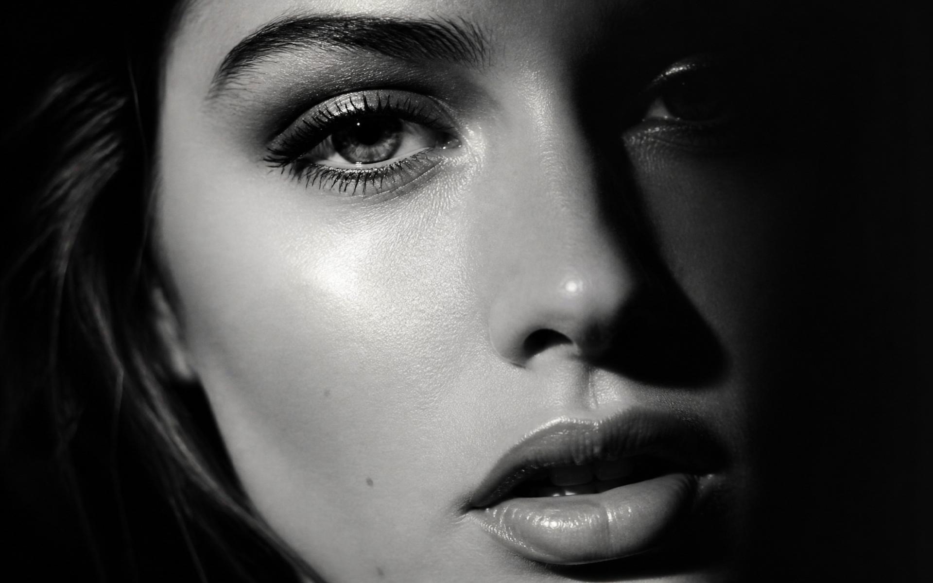 Editorial monochrome beauty portrait